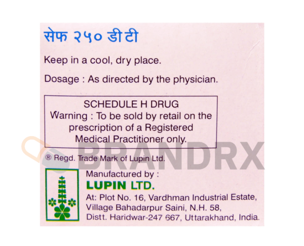 Ceff DT 250 mg Lupin - Imagen 2