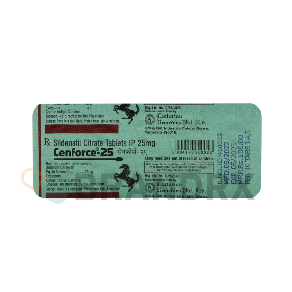 Cenforce 25 mg Centurion Laboratories - Imagen 2