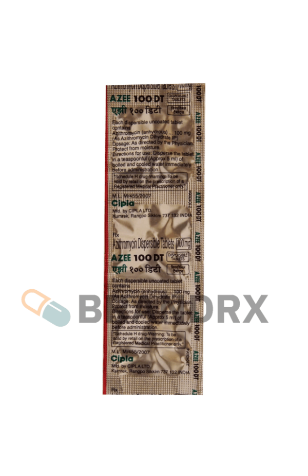 Azee DT 100 mg Cipla - Imagen 3