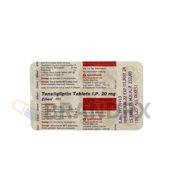 Ziten 20 mg Glenmark Pharmaceuticals Ltd. - Imagen 4