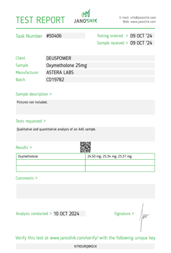 OXYMETHOLONE ORAL STEROID IN TABLETS Astera Labs - Imagen 2