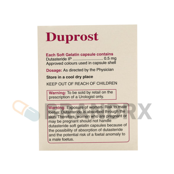 Duprost 0.5 mg (100 caps) Cipla