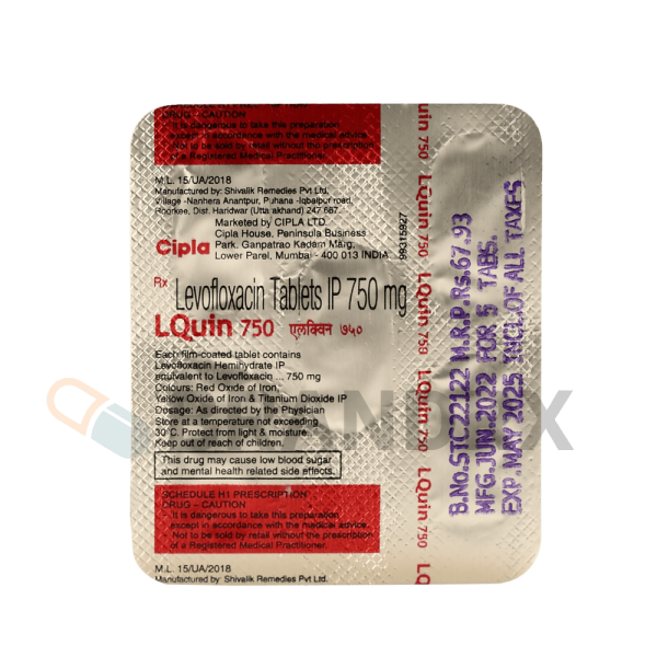 LQuin 750 mg Cipla - Imagen 3