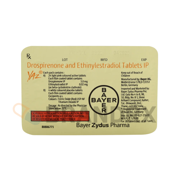 Yaz 3/0.02 mg Bayer - Imagen 3