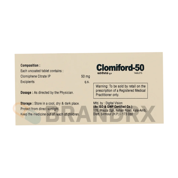 Clomiford 50 mg Johnlee Pharmaceuticals - Imagen 4